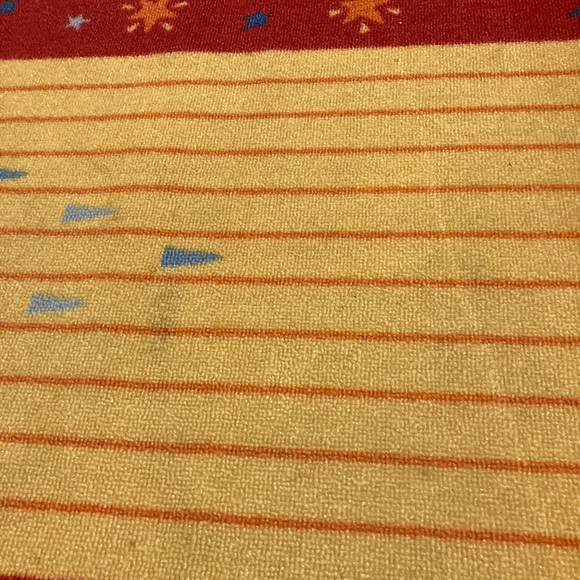 Vintage Galaxy Bowl Bowling Rug Carpet 67 X 26 Rare - Picture 6 of 11